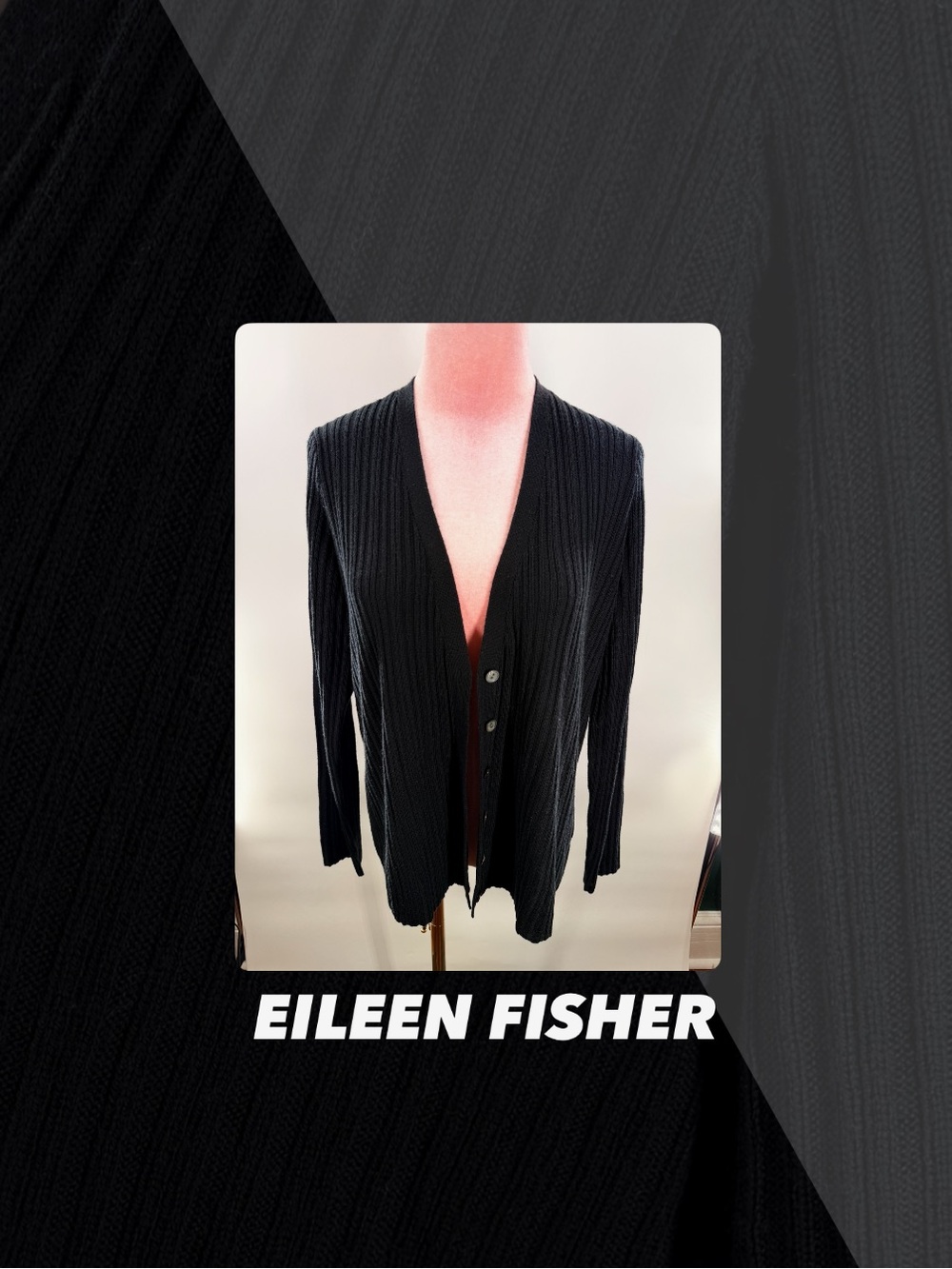 EUC Eileen Fisher V Neck Merino Wool Cardigan